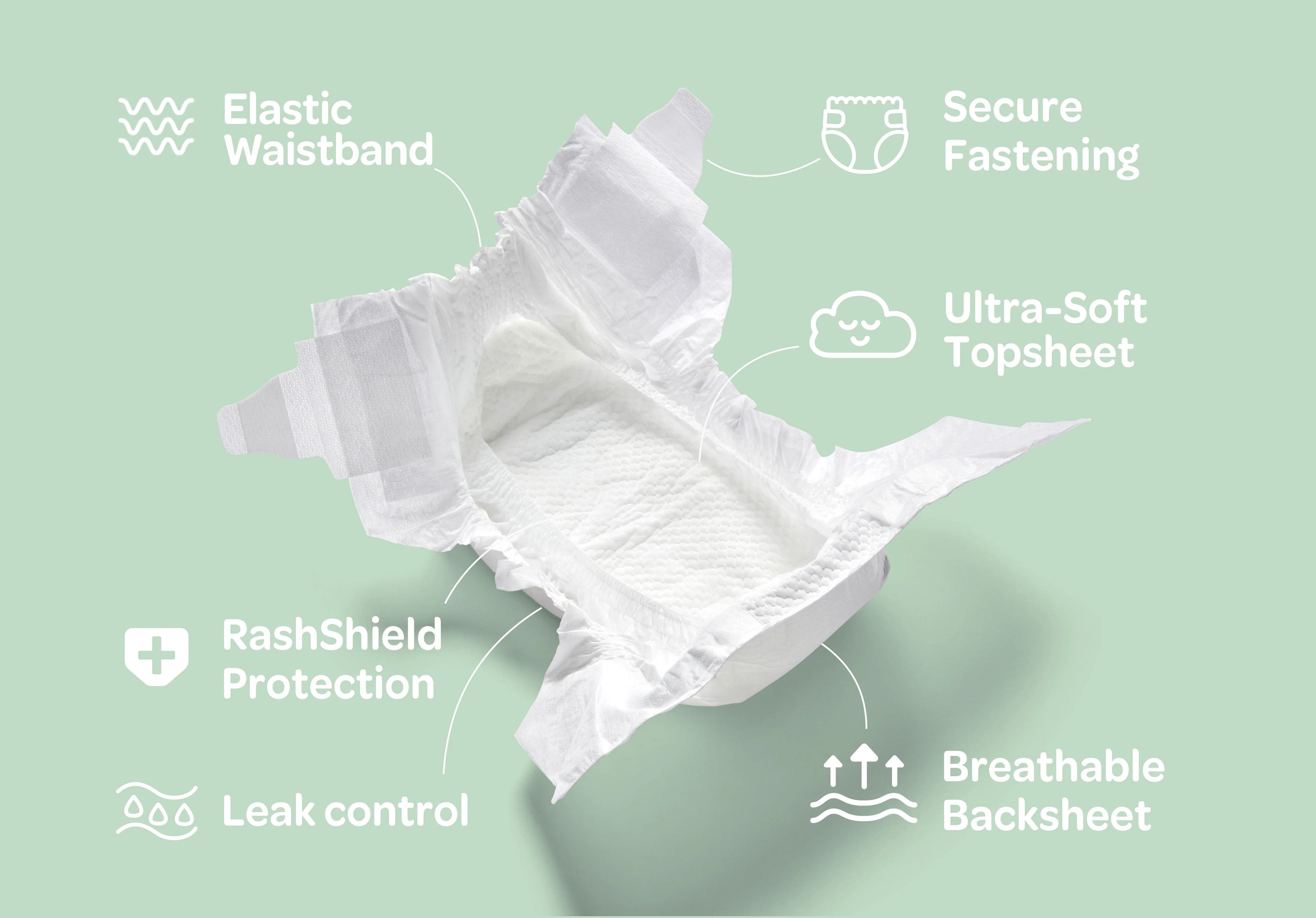 Clear+Dry® Natural Disposable Diapers + Wipes