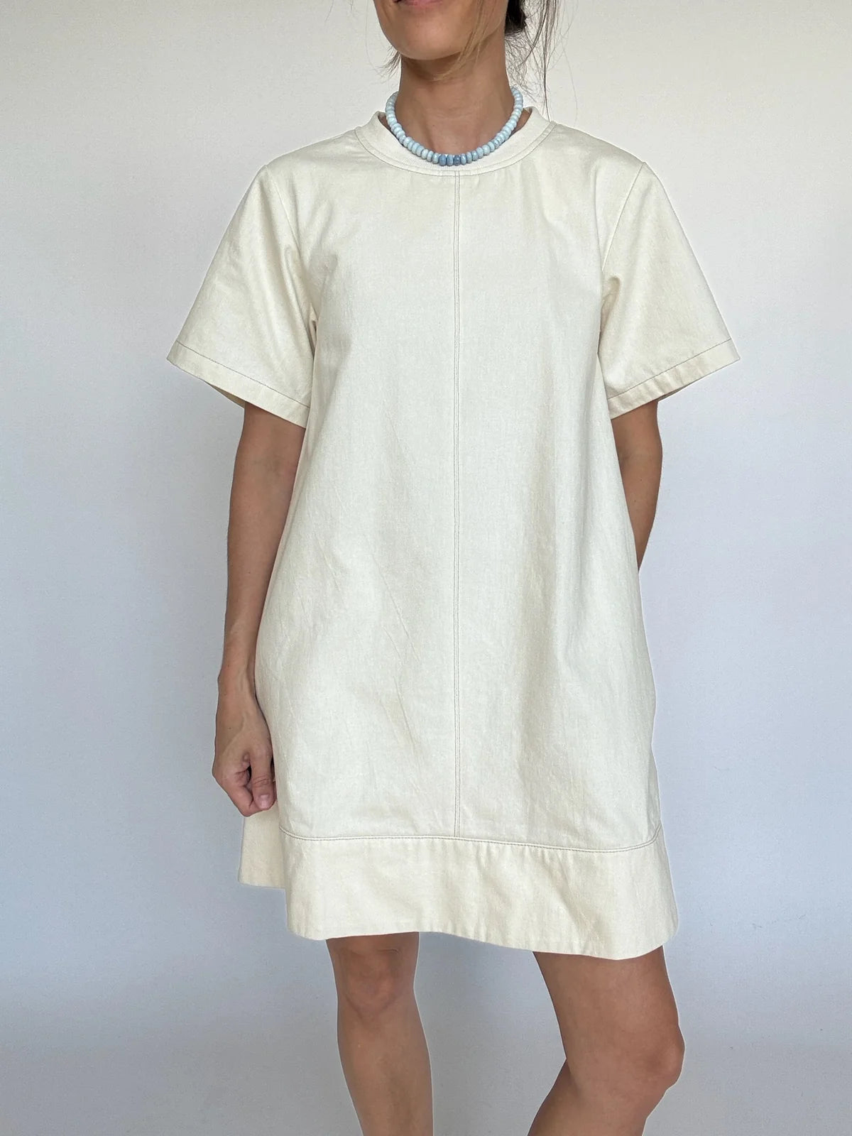 Collins Ecru Denim Dress