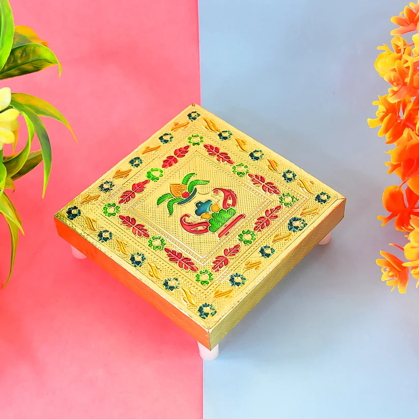 Handicraft Wood Chowki for Pooja