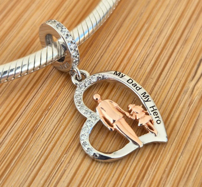 My Hero Dad Charm