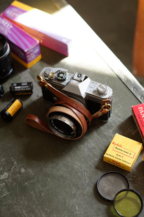 The No. 01 - Minimal Leather Camera Strap 36”