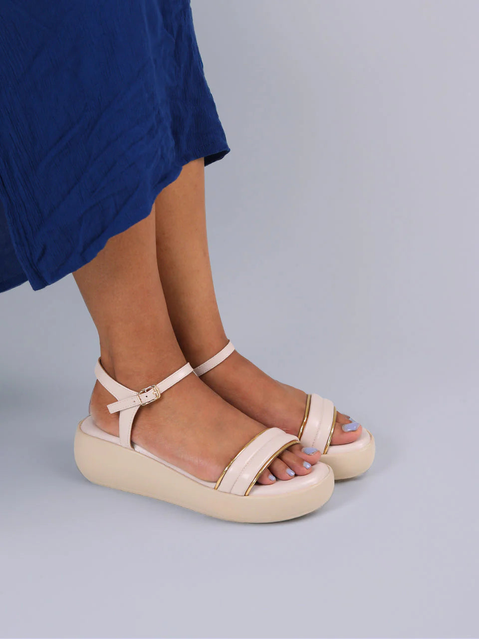 Verina Cream Flatform Heels