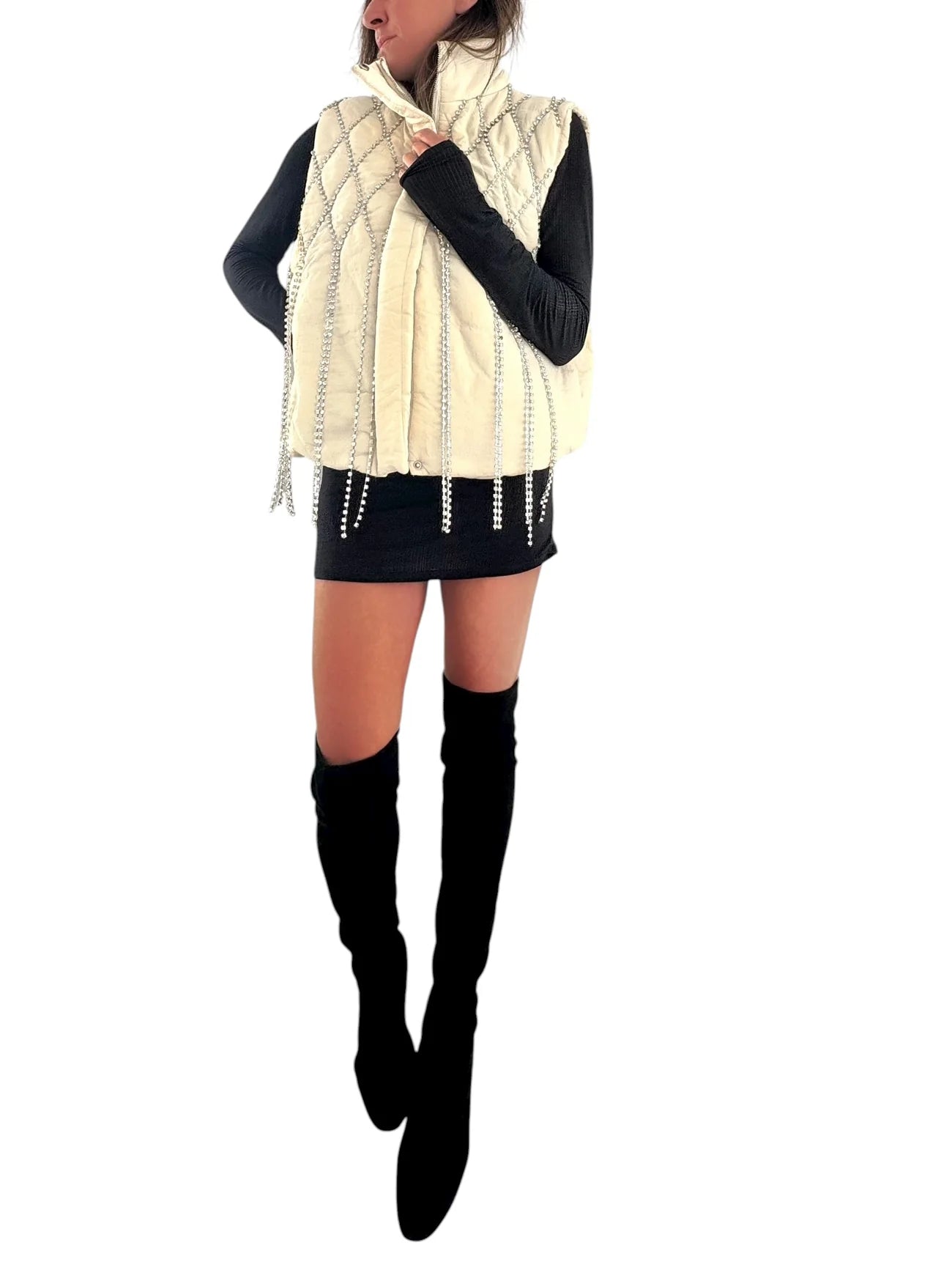 'But First, Champagne' Painted Vest